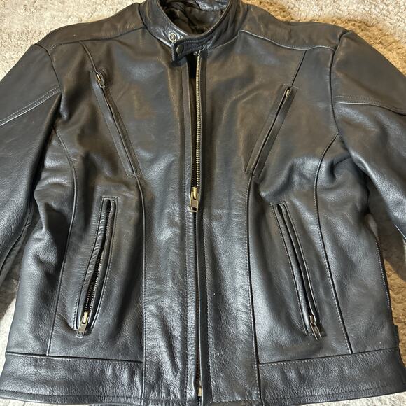 Xelement Advanced Men's Leather motorcycle Jacket Size L - Picture 2 of 7
